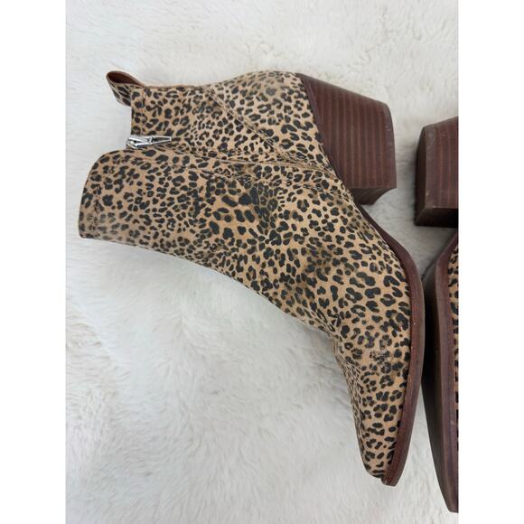 Dolce Vita Leopard Print Ankle Booties – Women’s 8 Block Heel - Picture 5 of 12